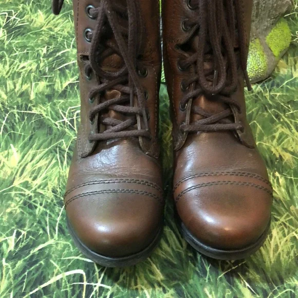 Steve Madden Dark Brown Troopa Boots Size 5 1/2 - Picture 6 of 14